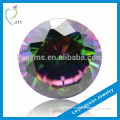 AAA round brilliant cut cz multicolor tiger eye cubic zircon stone